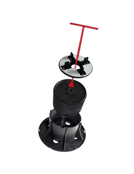 Soporte regulable para pavimento flotante de cabezal fijo