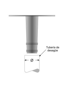 Desagüe vertical para lámina de PVC 2