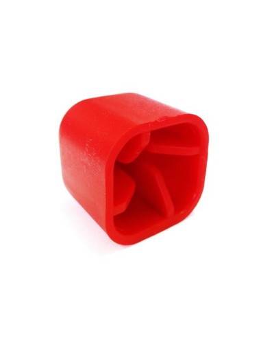 Punta protectora de plástico en color rojo para armaduras y ferralla
